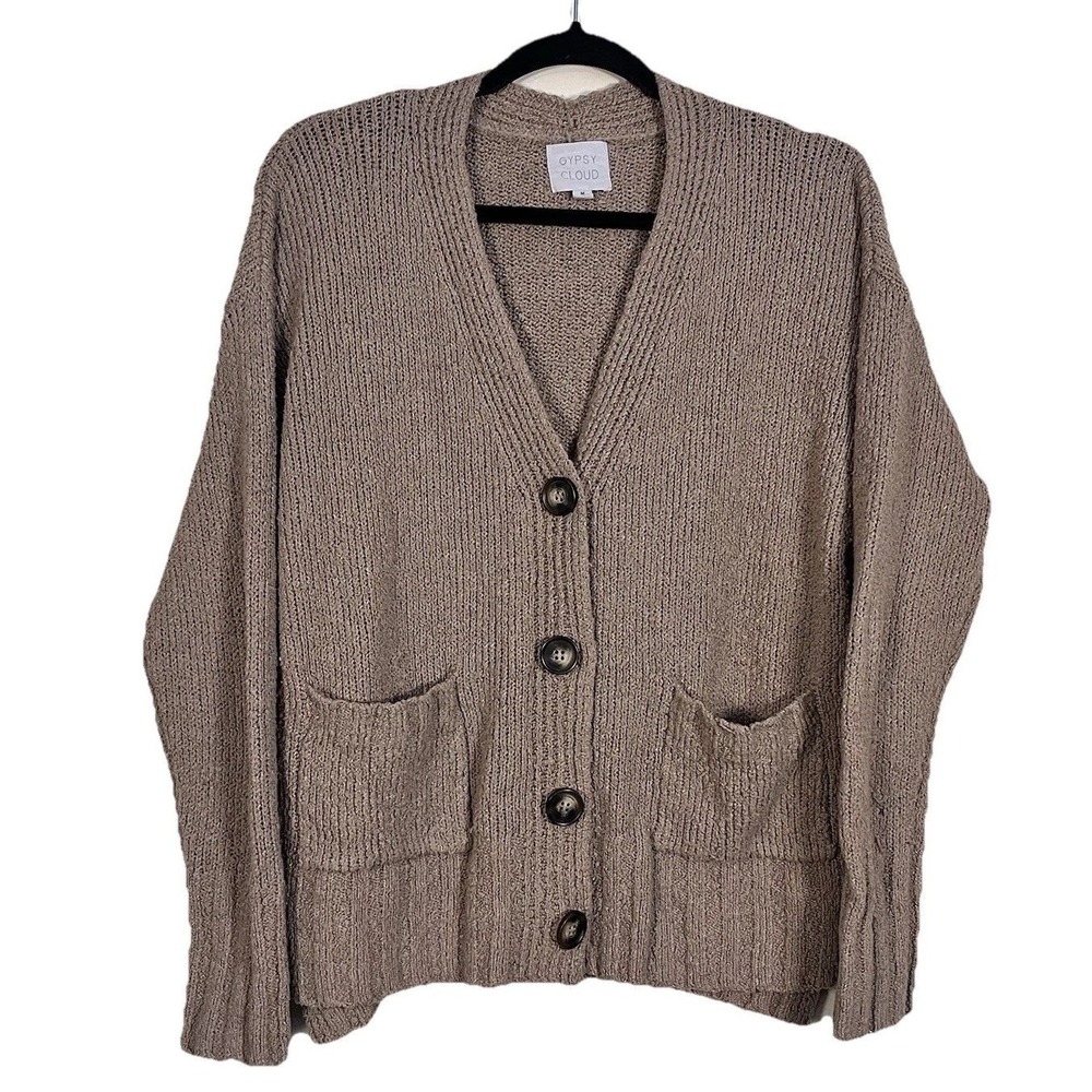 Gypsy Cloud Cardigan Sweater Size M Chunky Oversized Boho Cottagecore Farmhouse